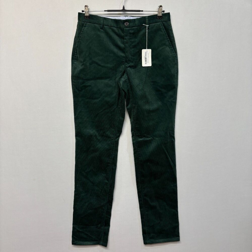 NWT Jomers Men Corduroy Pants Size 31 Clancy Slim Fit Green C060 -11